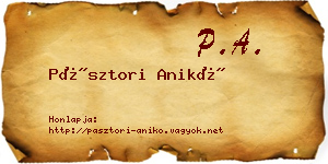 Pásztori Anikó névjegykártya